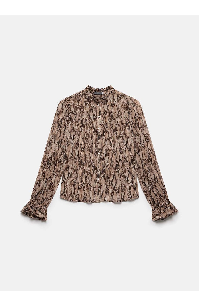 MINT VELVET Snake Print Blouse, Alternate, color, Brown