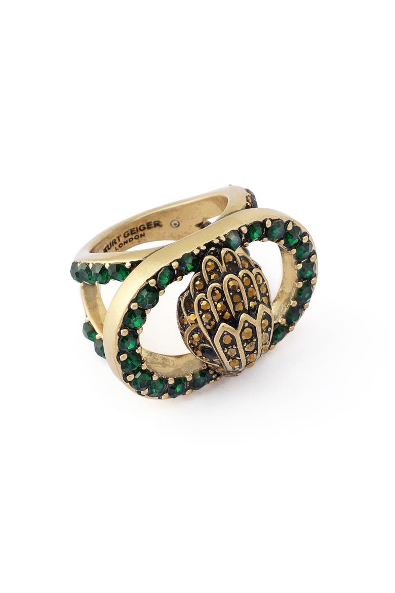 Chelsea Eagle Cutout Ring, Alternate, color, GREEN