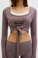 H&M Cropped Long-sleeved Yoga Top