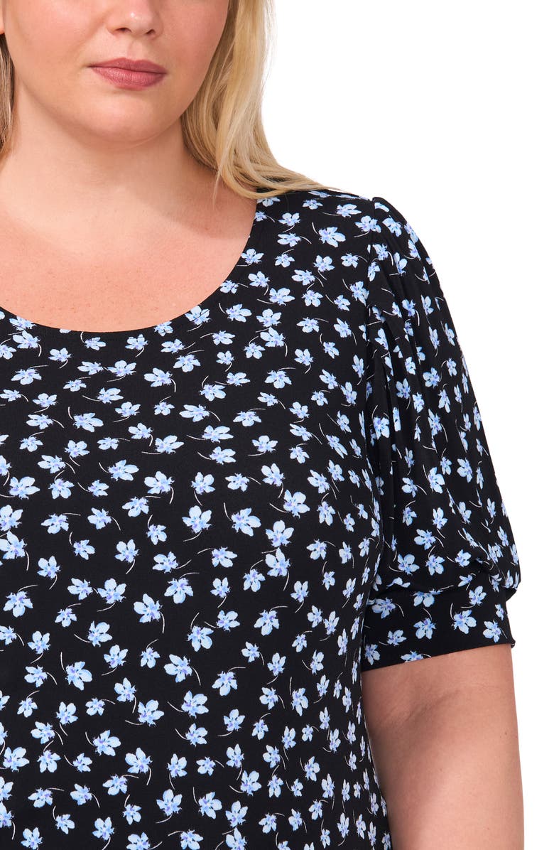 CeCe Puff Sleeve Top, Alternate, color, Rich Black