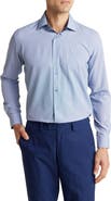 TOM BAINE Performance Mini Plaid Button-Down Dress Shirt