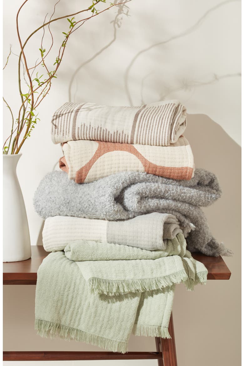 Colorblock Cotton Throw Blanket, Alternate, color, GREY GRIFFIN MULTI