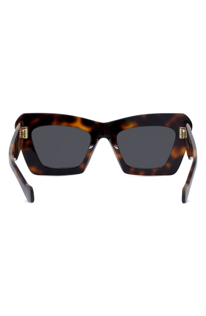 Loewe Anagram 52mm Cat Eye Sunglasses, Alternate, color, Dark Havana / Smoke