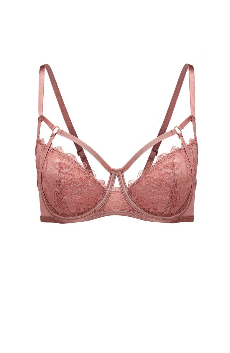 Adore Me Gaya Unlined Demi Bra, Alternate, color, Dark Pink