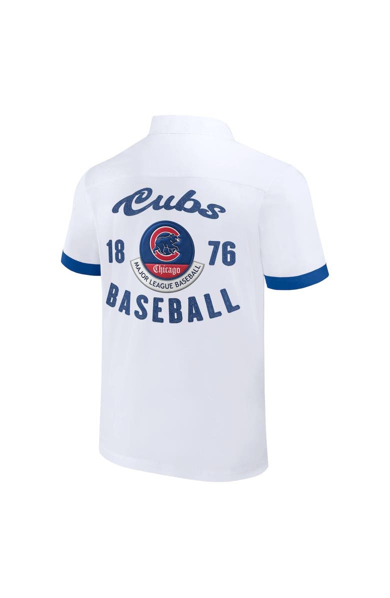 Darius Rucker Collection by Fanatics Men's Darius Rucker Collection by Fanatics  White Chicago Cubs Bowling Button-Up Shirt, Alternate, color, White