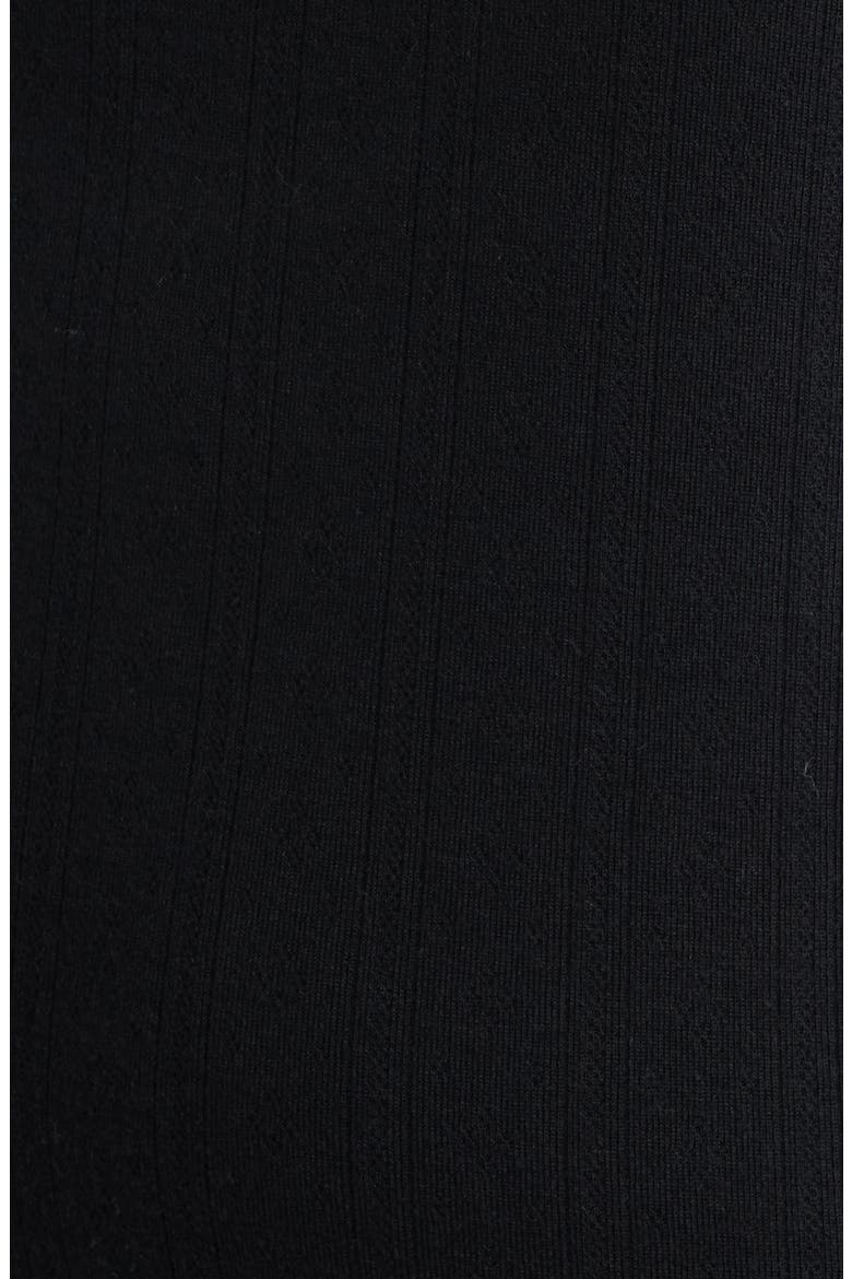 Pointelle Knit Chemise, Alternate, color, BLACK