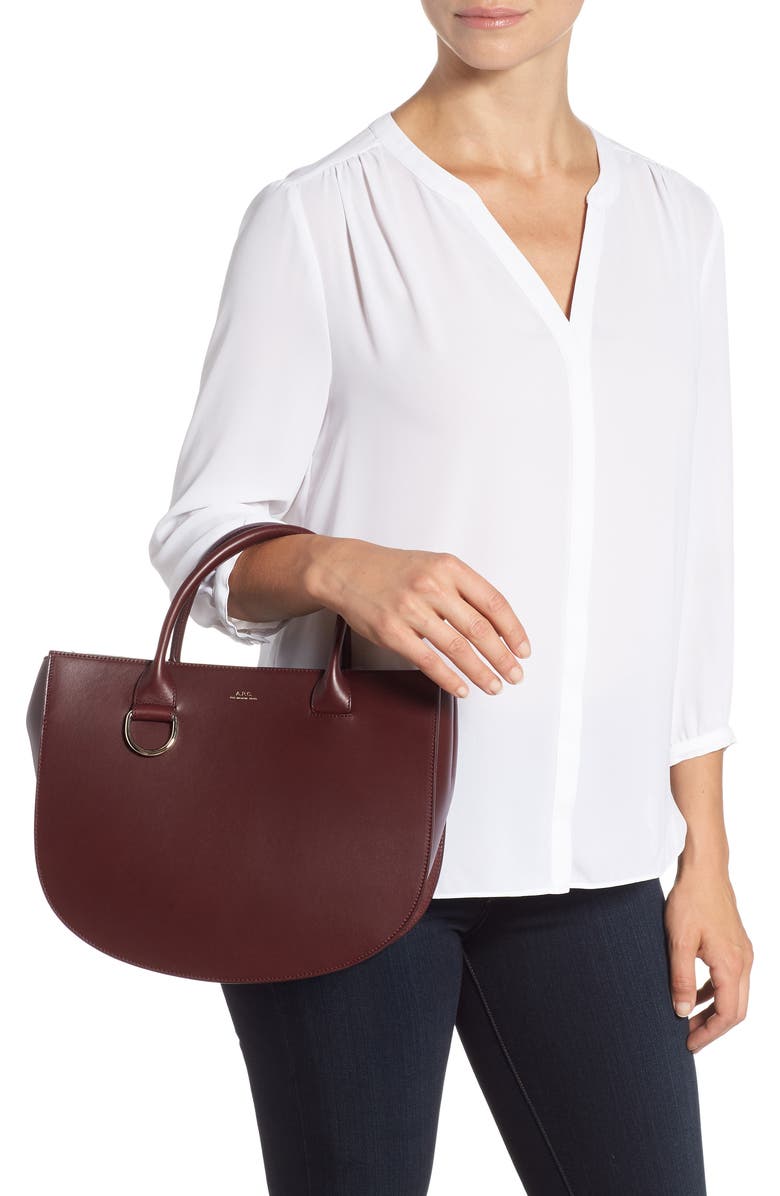 A.P.C. Sac Marion Leather Tote, Alternate, color,