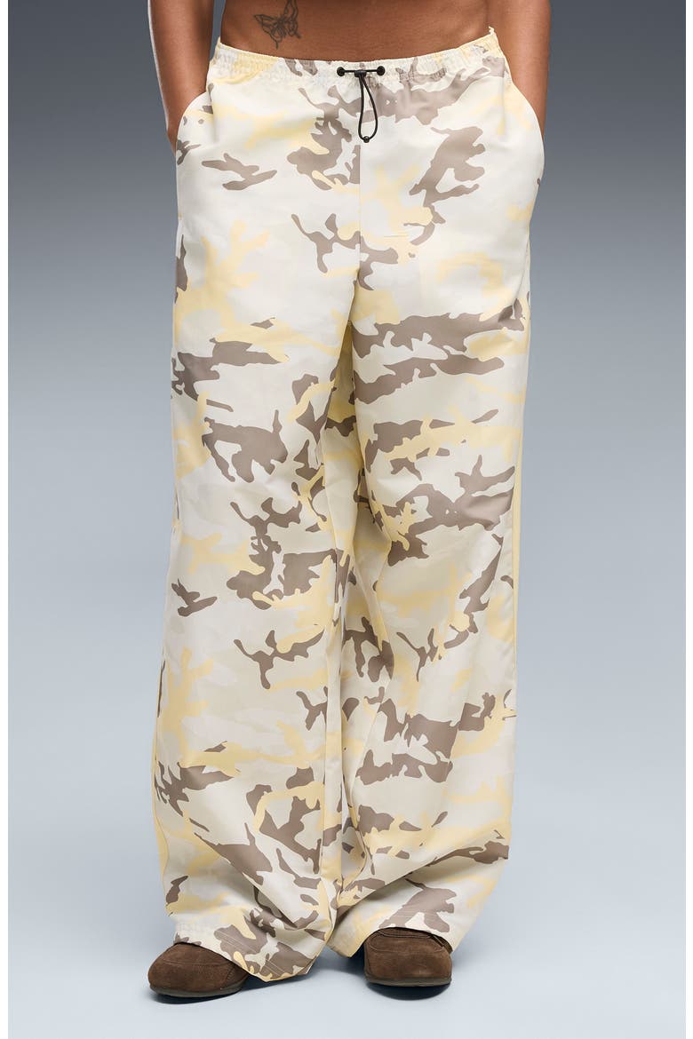 Street Glam Relaxed Camo Pants, Main, color, BUTTERCREAM