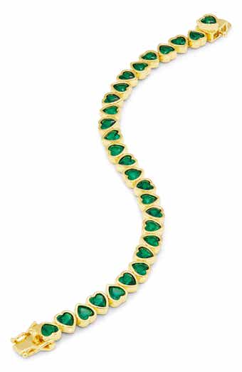 Bezel Set Heart Bracelet