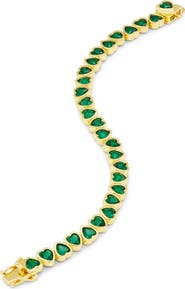 SAVVY CIE JEWELS Bezel Set Heart Bracelet