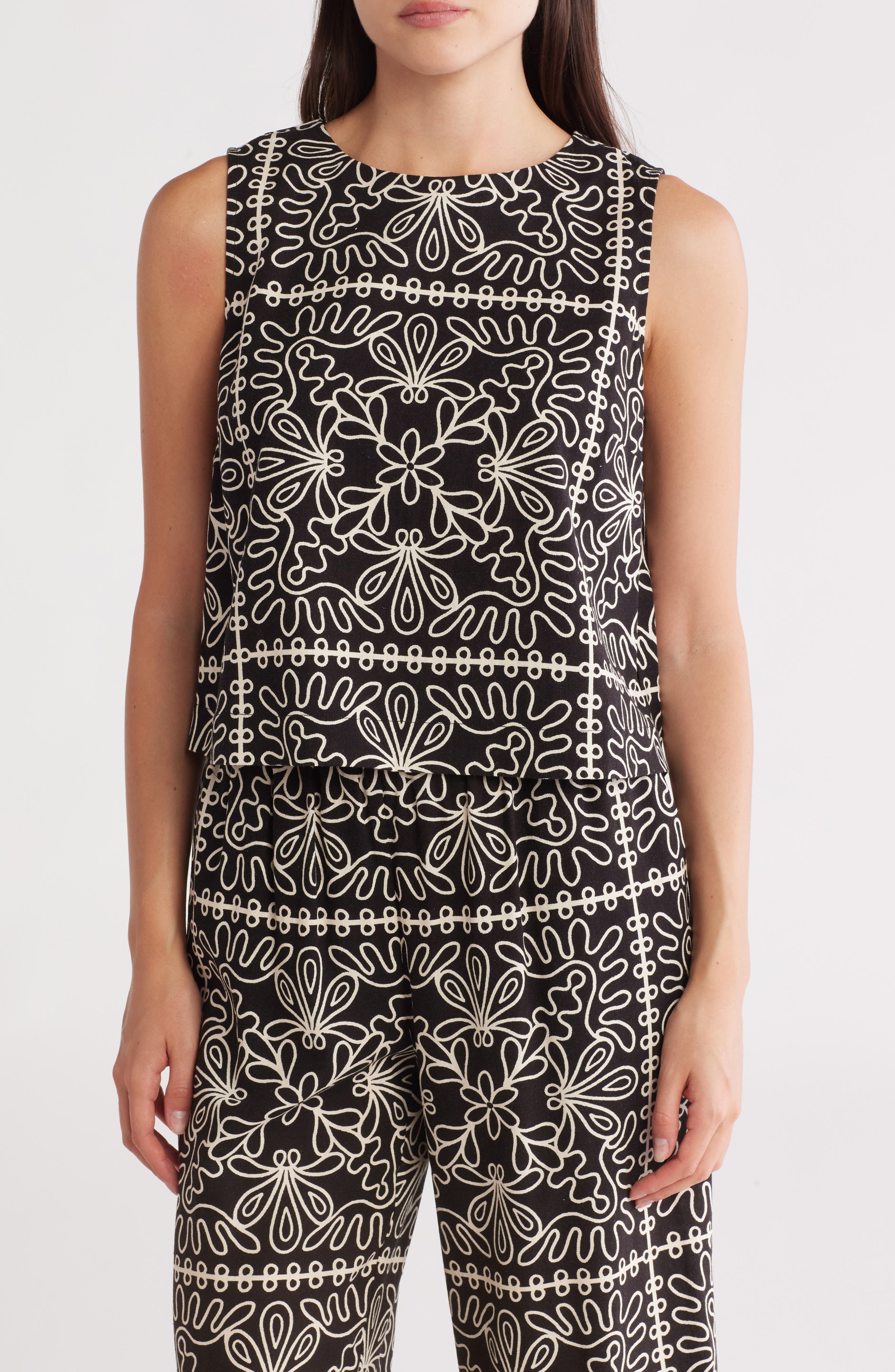 Gemma + Jane Jewel Neck Sleeveless Top