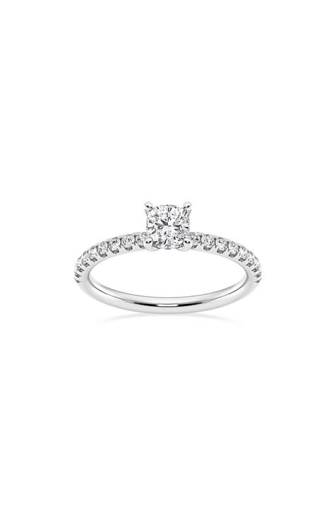 Cushion Cut Lab Created Diamond Ring - 0.85ct.