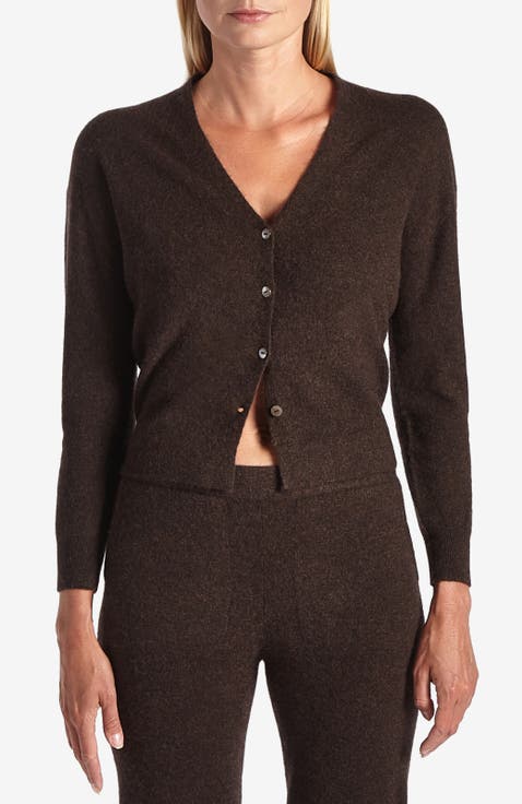Split Hem Cashmere Cardigan
