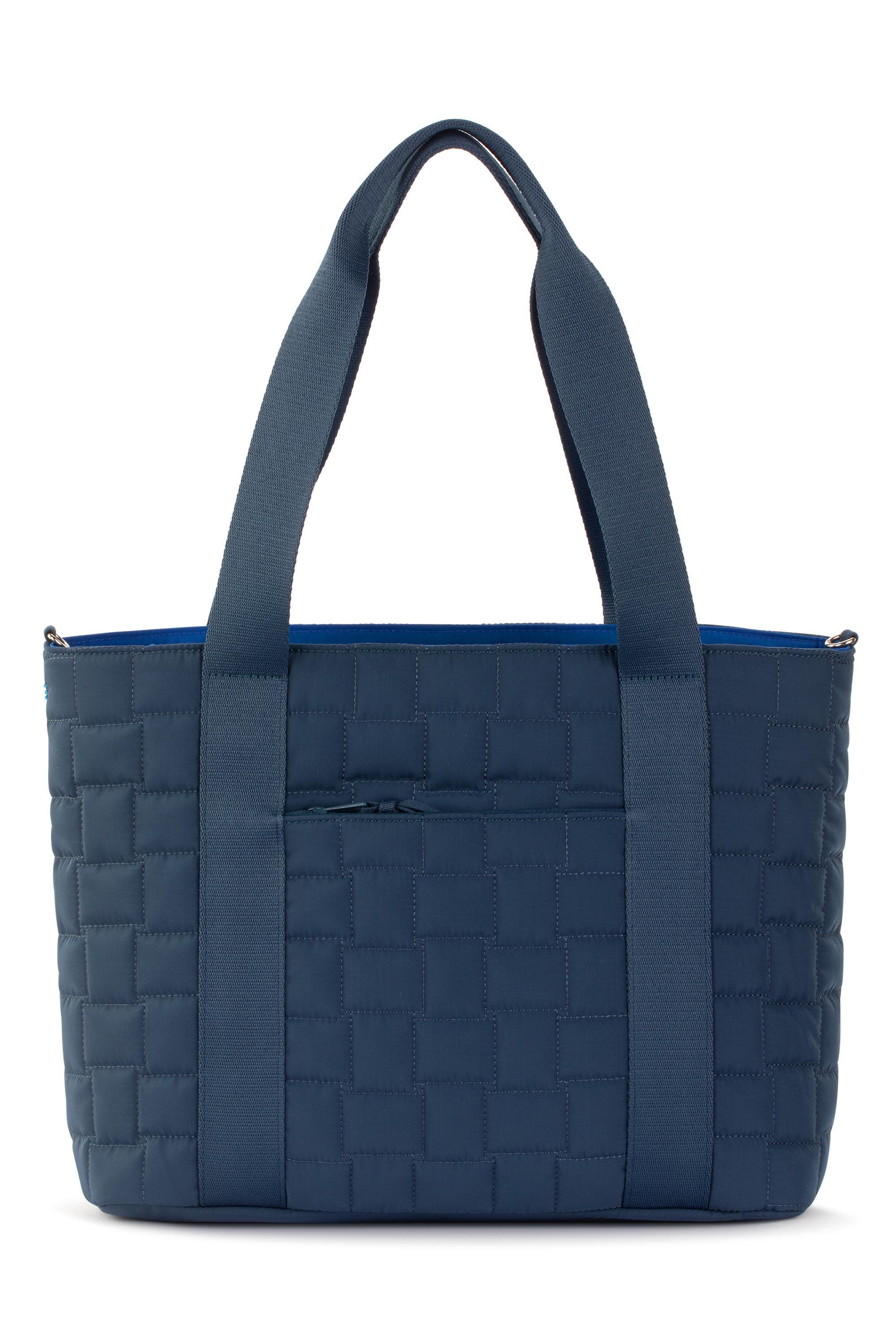 Sakroots Arlo Large Tote Bag - Quilted in Indigo Woven Quilted 