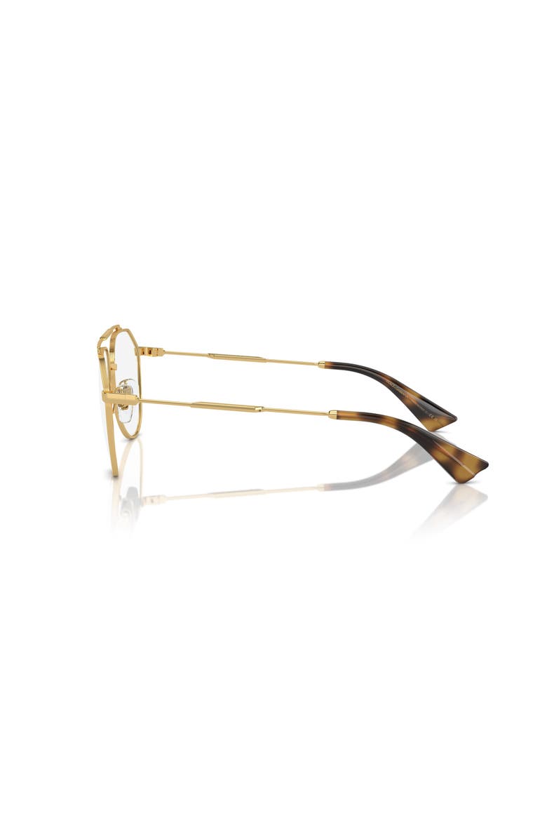 Dolce&Gabbana 55mm Pilot optical glasses, Alternate, color, Gold