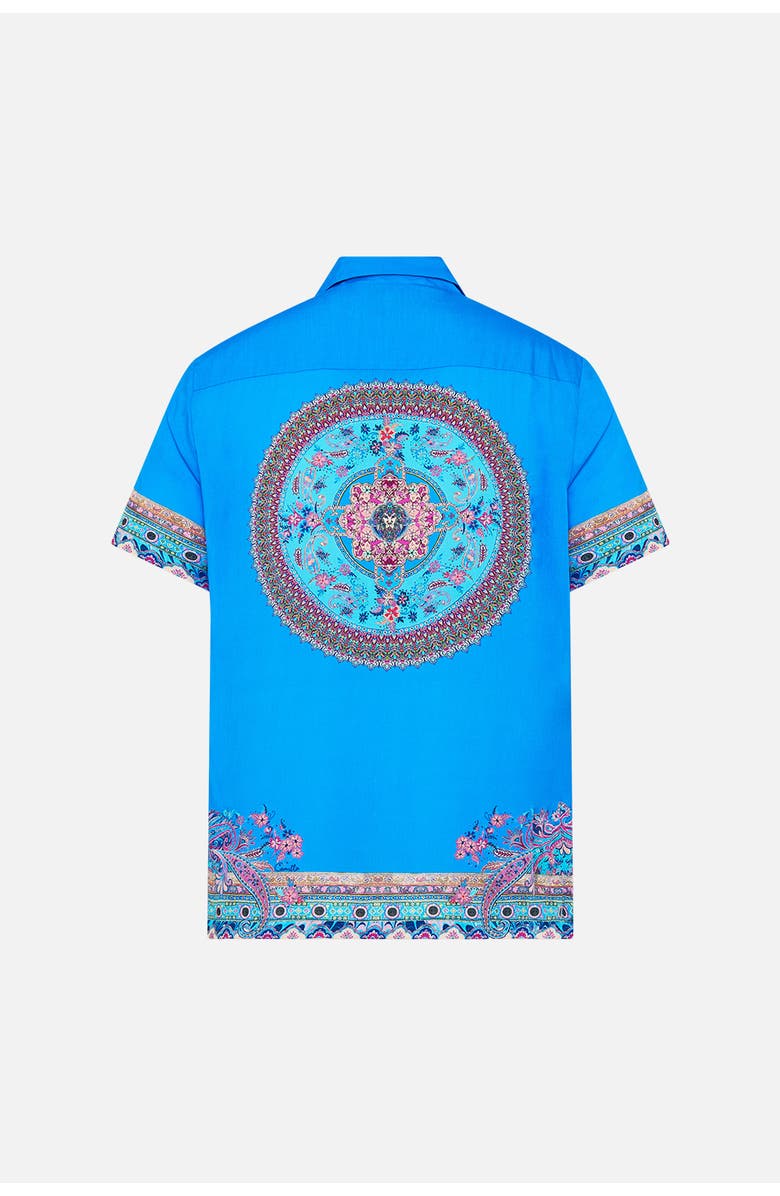 Camilla Short Sleeve Camp Collared Shirt Footsteps In Folklore, Alternate, color, Footsteps In Folklore