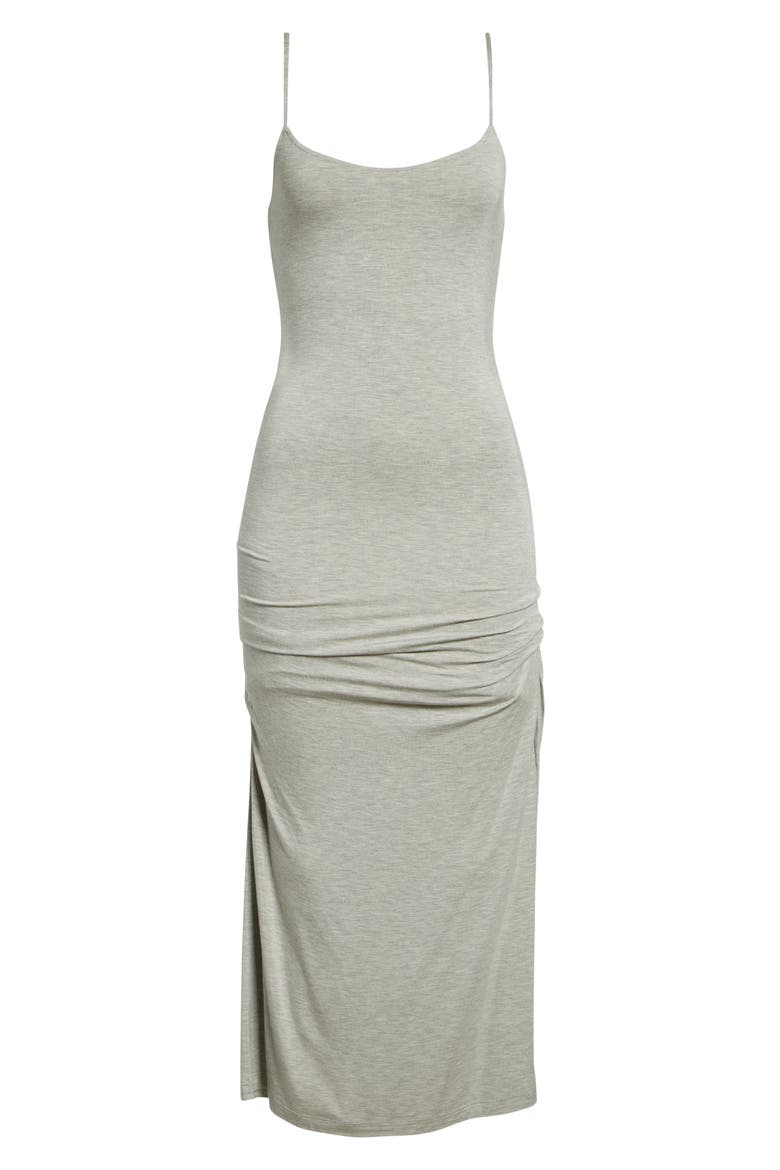 Draped Slipdress, Alternate, color, PALE GREY MLANGE