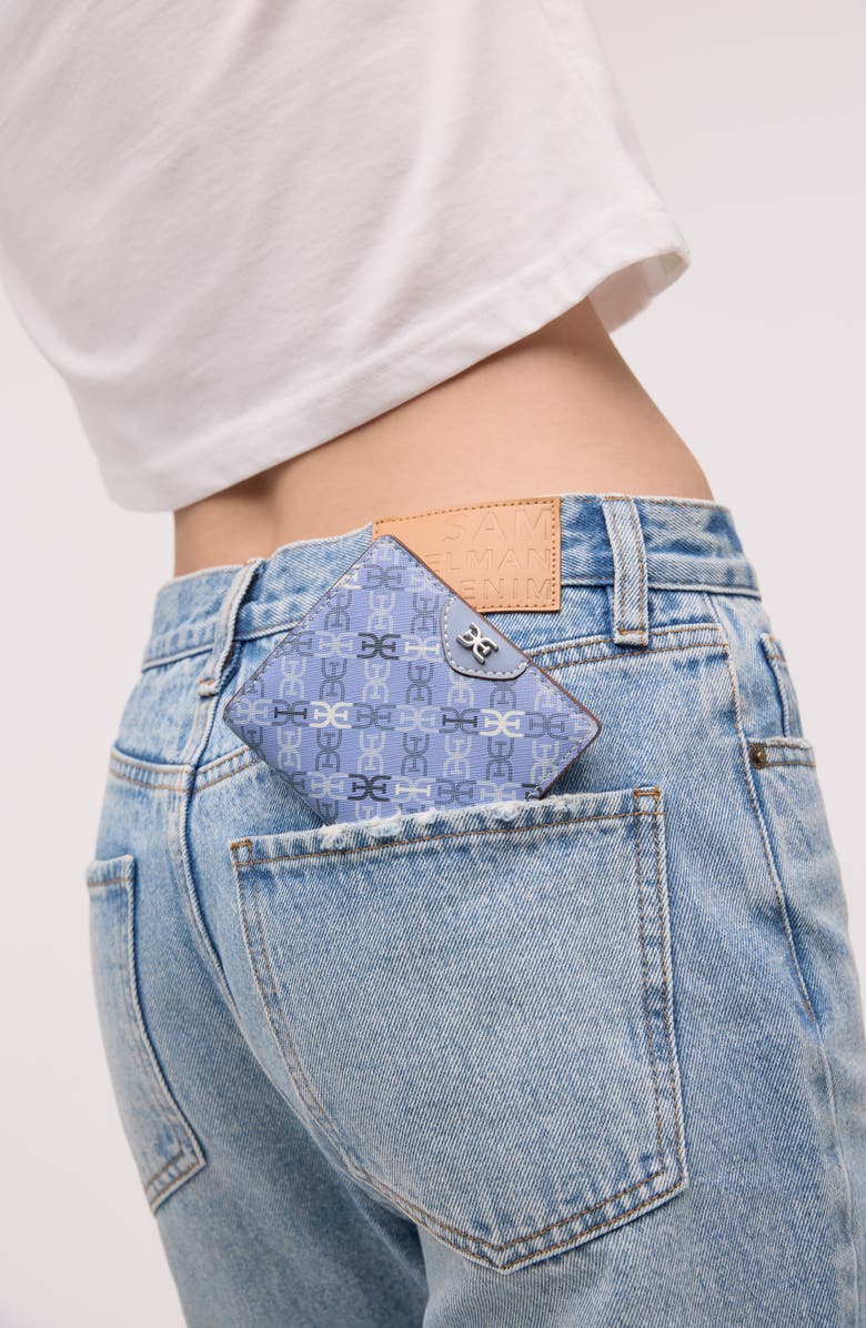 Sam Edelman Harper Monogram Faux Leather Bifold Wallet, Alternate, color, 