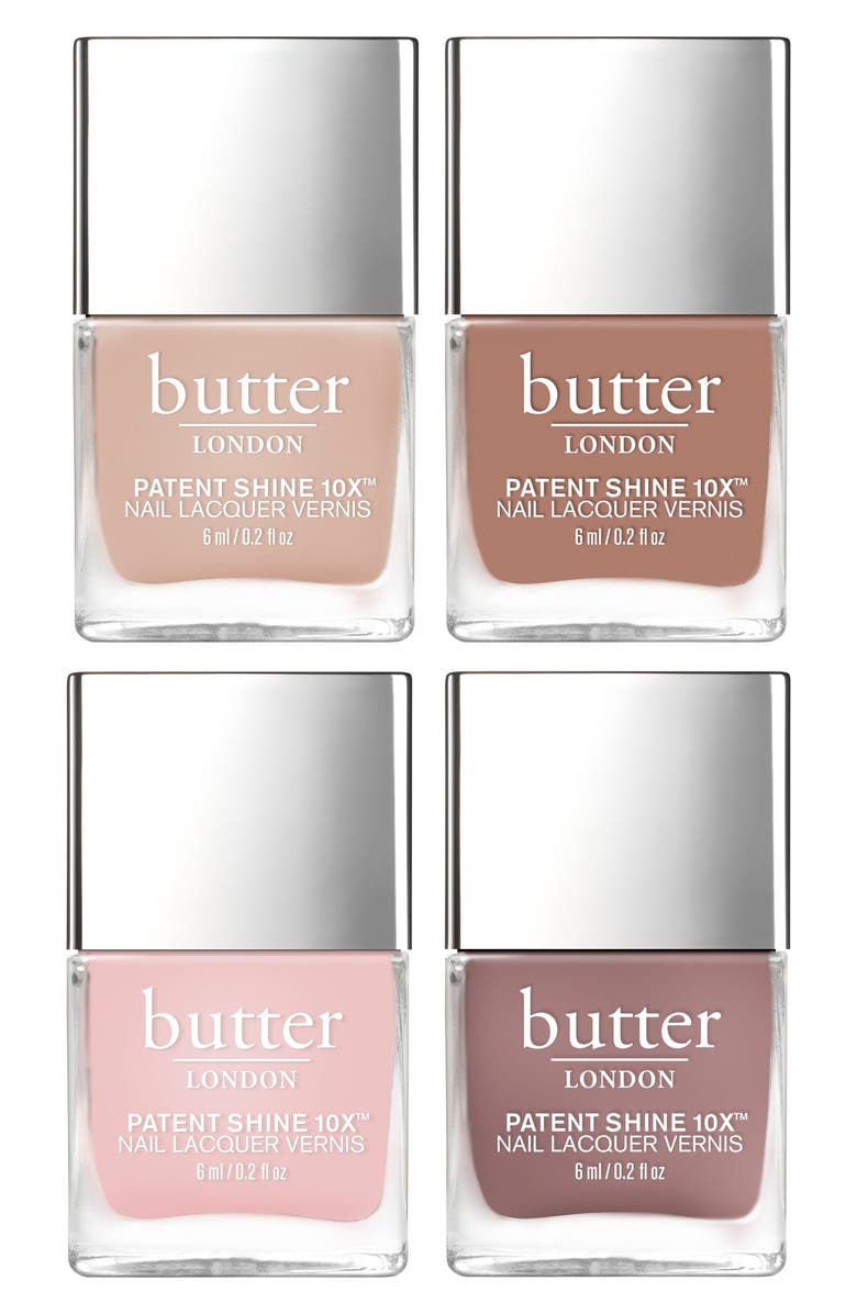 butter LONDON Rosy to Red Patent Shine 10x<sup>™</sup> Nail Lacquer Set, Main, color, 