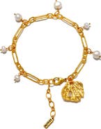 Sequin Daniela Seashell Freshwater Pearl Anklet