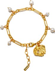 Sequin Daniela Seashell Freshwater Pearl Anklet