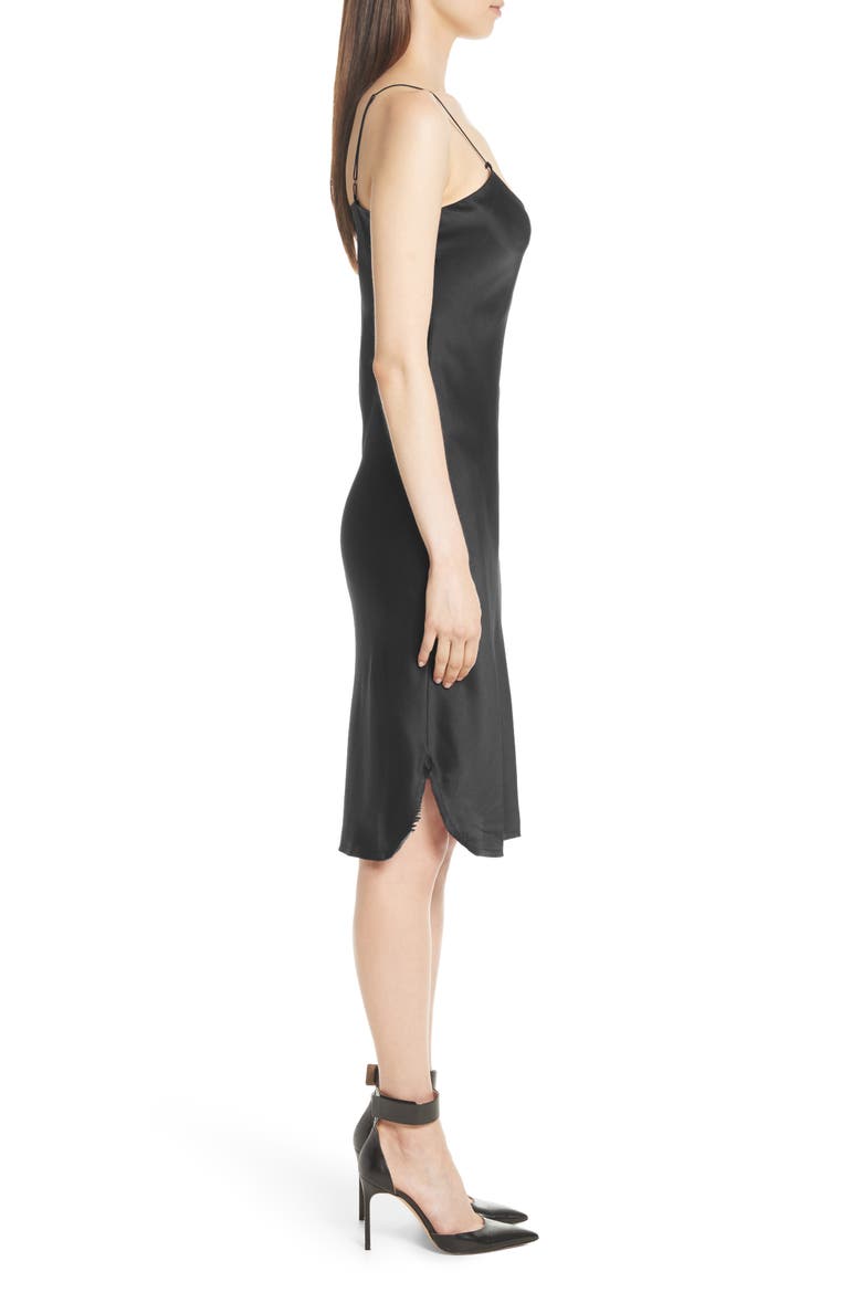 Silk Slipdress, Alternate, color, BLACK
