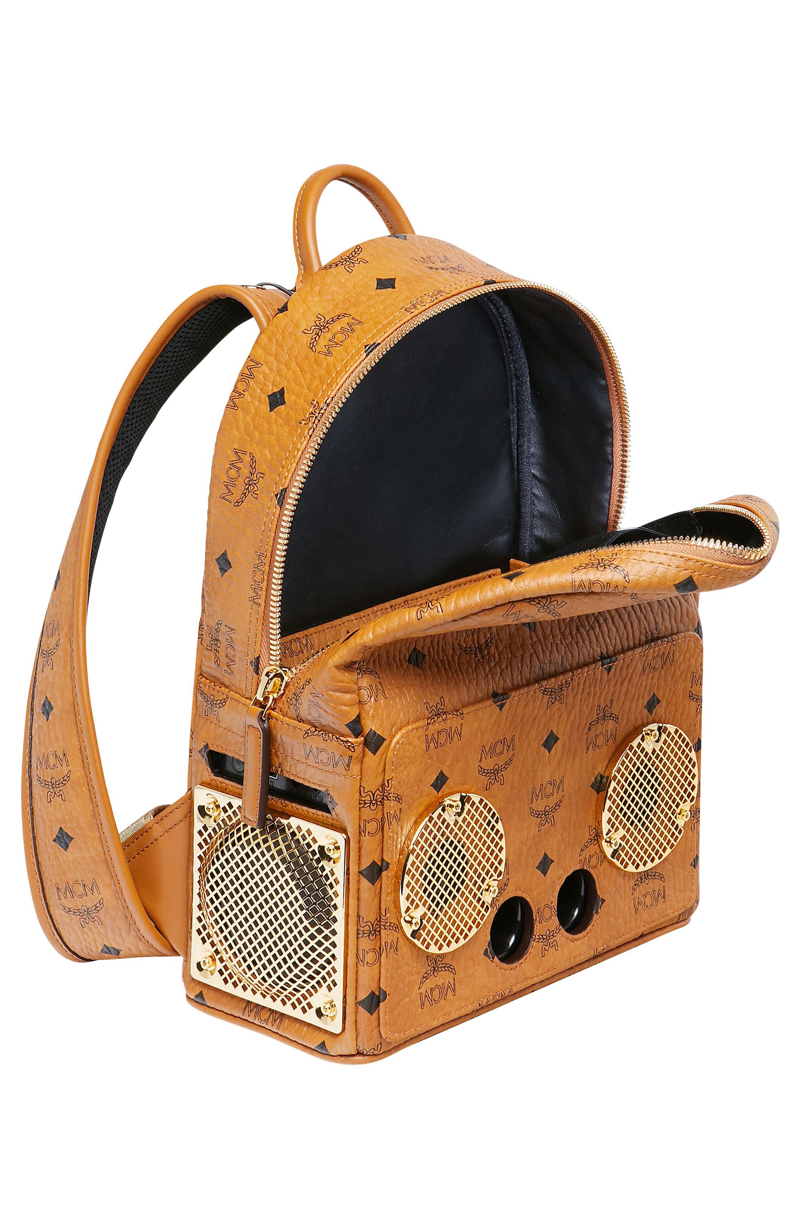 MCM x Wizpak Visetos Sound System Backpack, Alternate, color, 