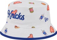 New Era Men's New Era White New York Knicks Team Cheer Reversible Bucket Hat