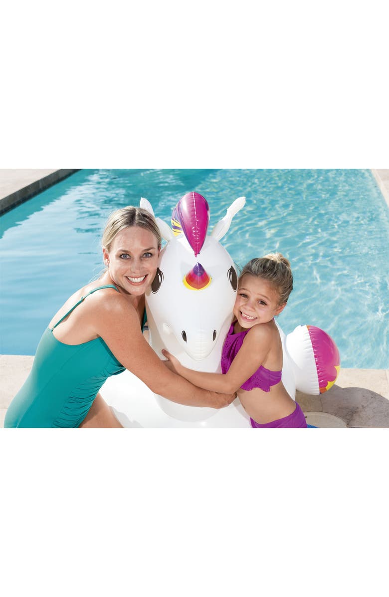 H2OGO! 100% Fantasy Unicorn Kids Rideon Pool Float, Alternate, color, Multicolored