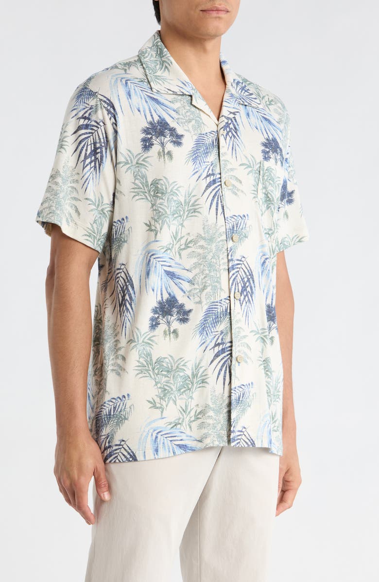 Tommy Bahama Vista Mar Bravo Beach IslandZone<sup>®</sup> Knit Camp Shirt, Alternate, color, Starbright