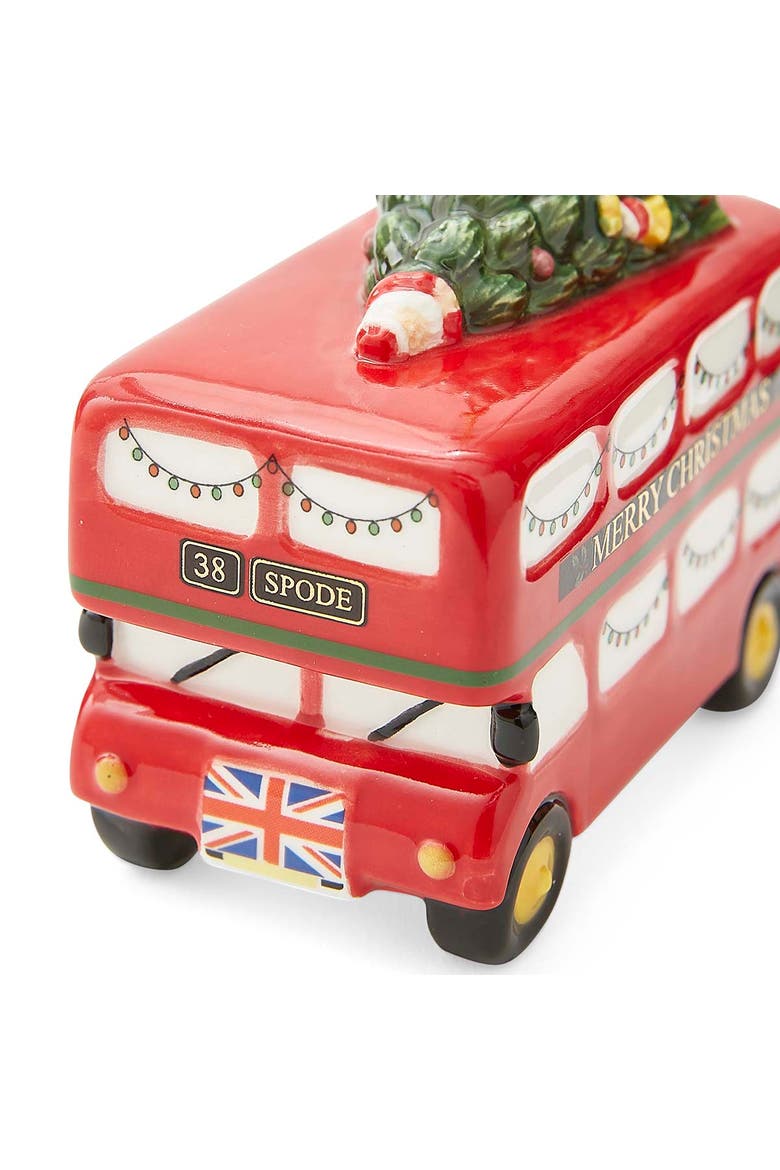 Christmas Tree British Double Decker Bus Ornament, Alternate, color, Multi