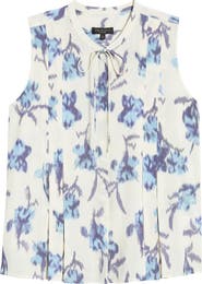 rag & bone Arden Floral Tie Neck Blouse