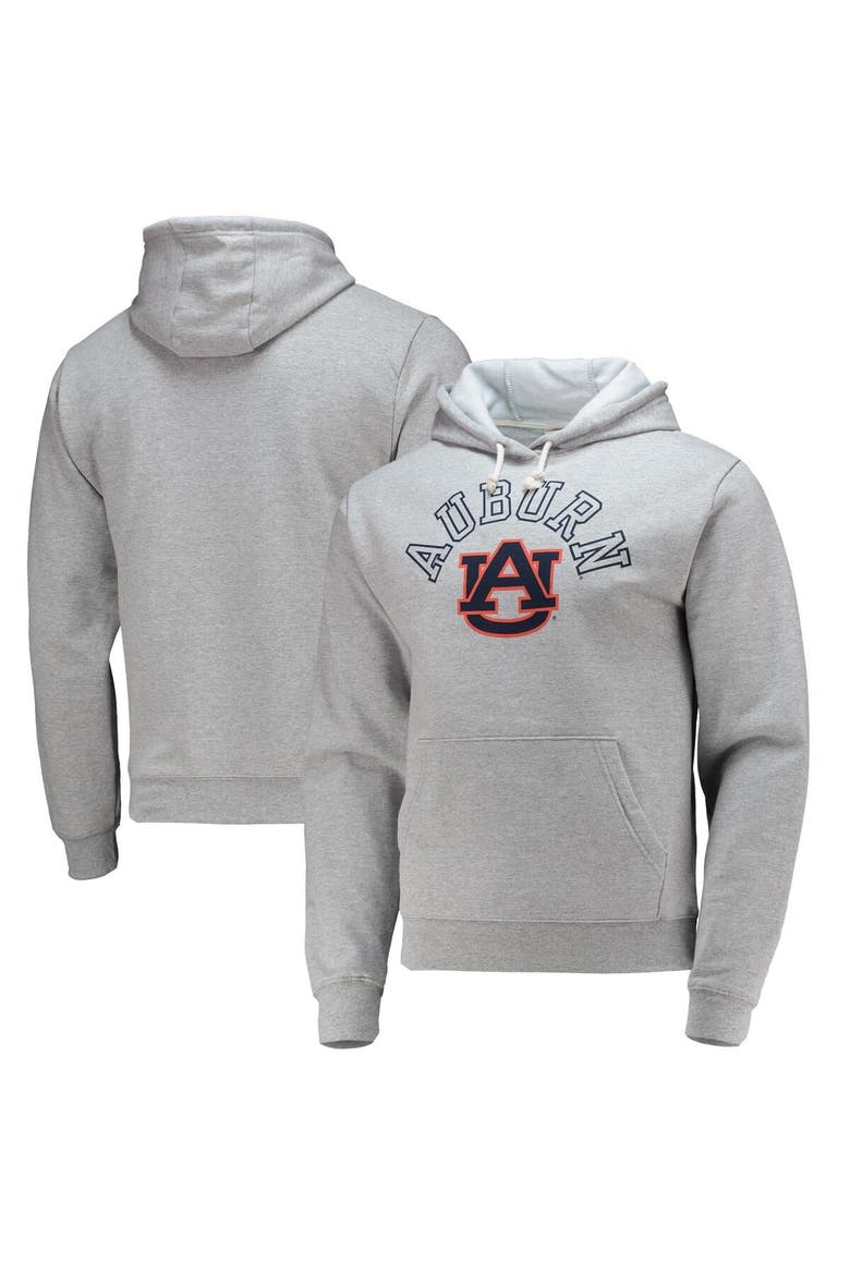 Men's League Collegiate Wear Heathered Gray Auburn Tigers Seal Neuvo Essential Fleece Pullover Hoodie, Main, color, Heather Gray