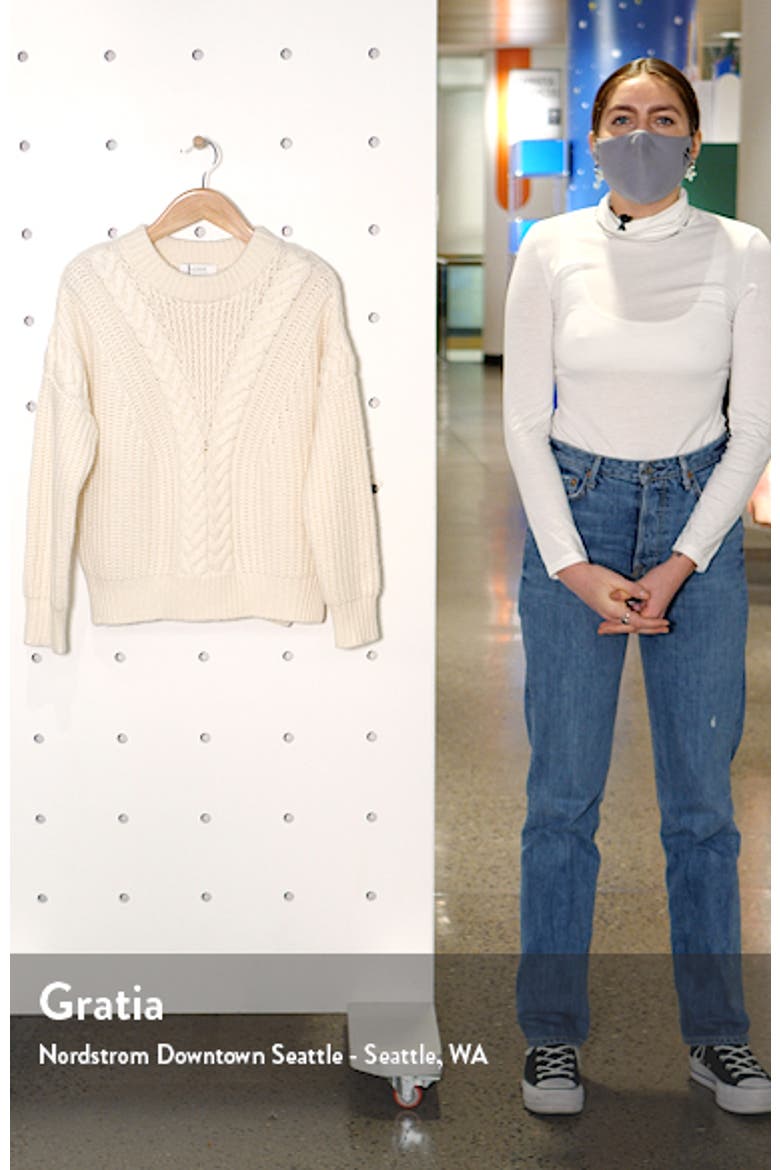 V-Cable Cashmere Crewneck Sweater video