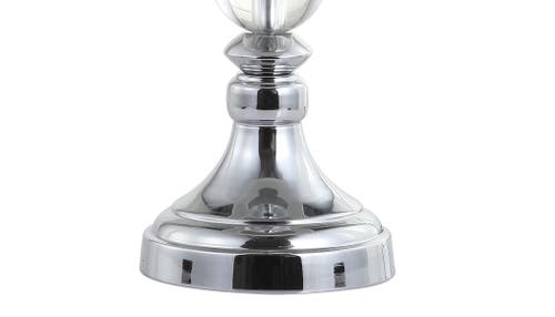 Jonathan Y Paul 26" Crystal/metal Led Table Lamp, Clear/chrome In Clear/chrome