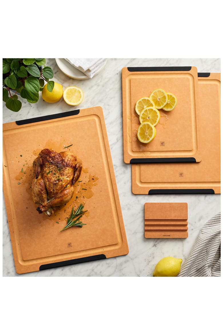 4-Piece Cutting Board Set, Alternate, color, BROWN