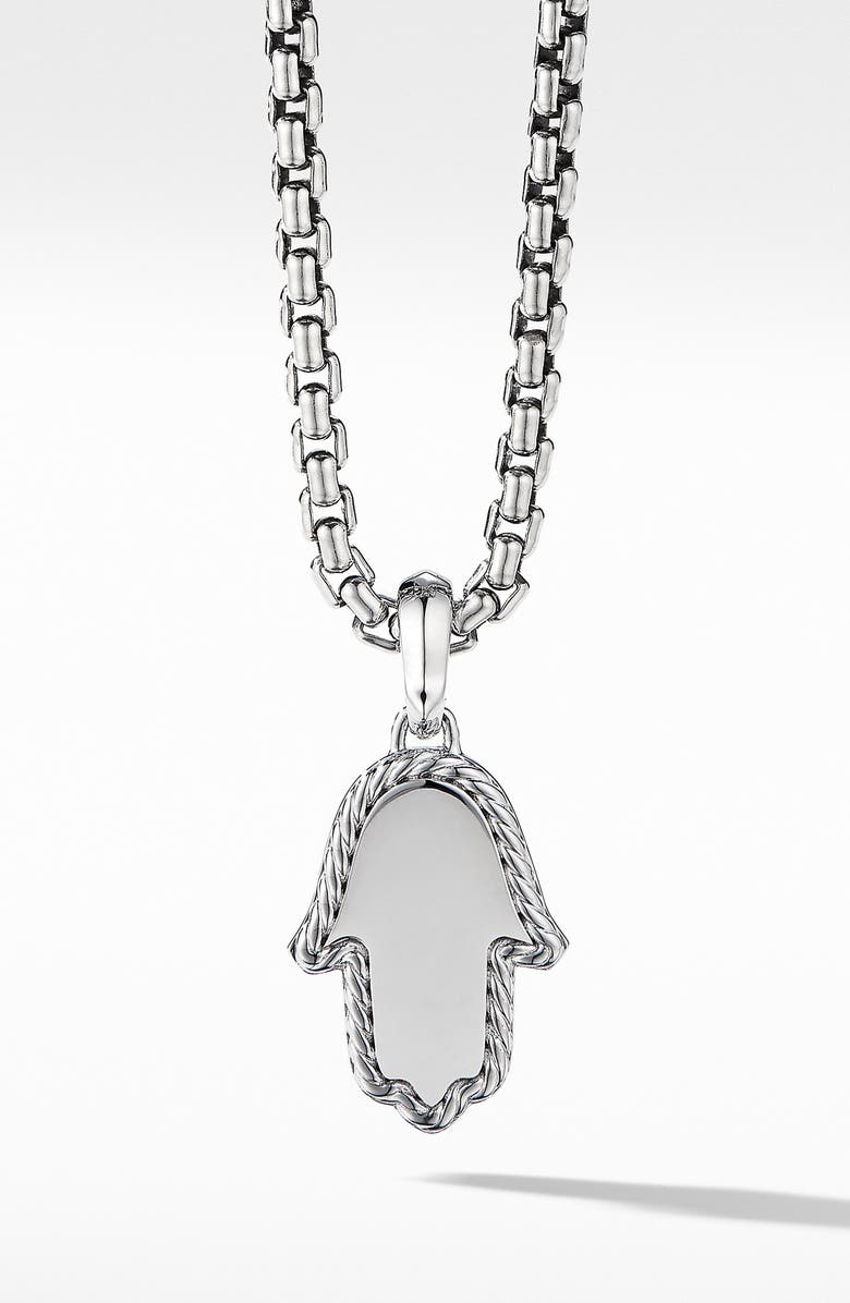 David Yurman Hamsa 18K Gold, Pavé Blue Sapphire & Diamond Amulet, Alternate, color, 