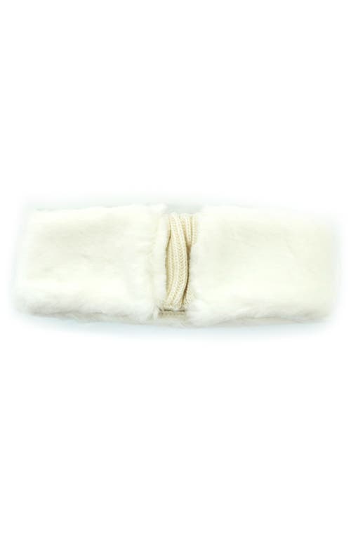 Portolano Faux Fur Headband In Green