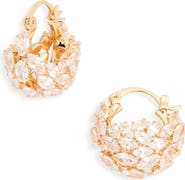 Tasha Mixed Stone Pavé Huggie Hoop Earrings