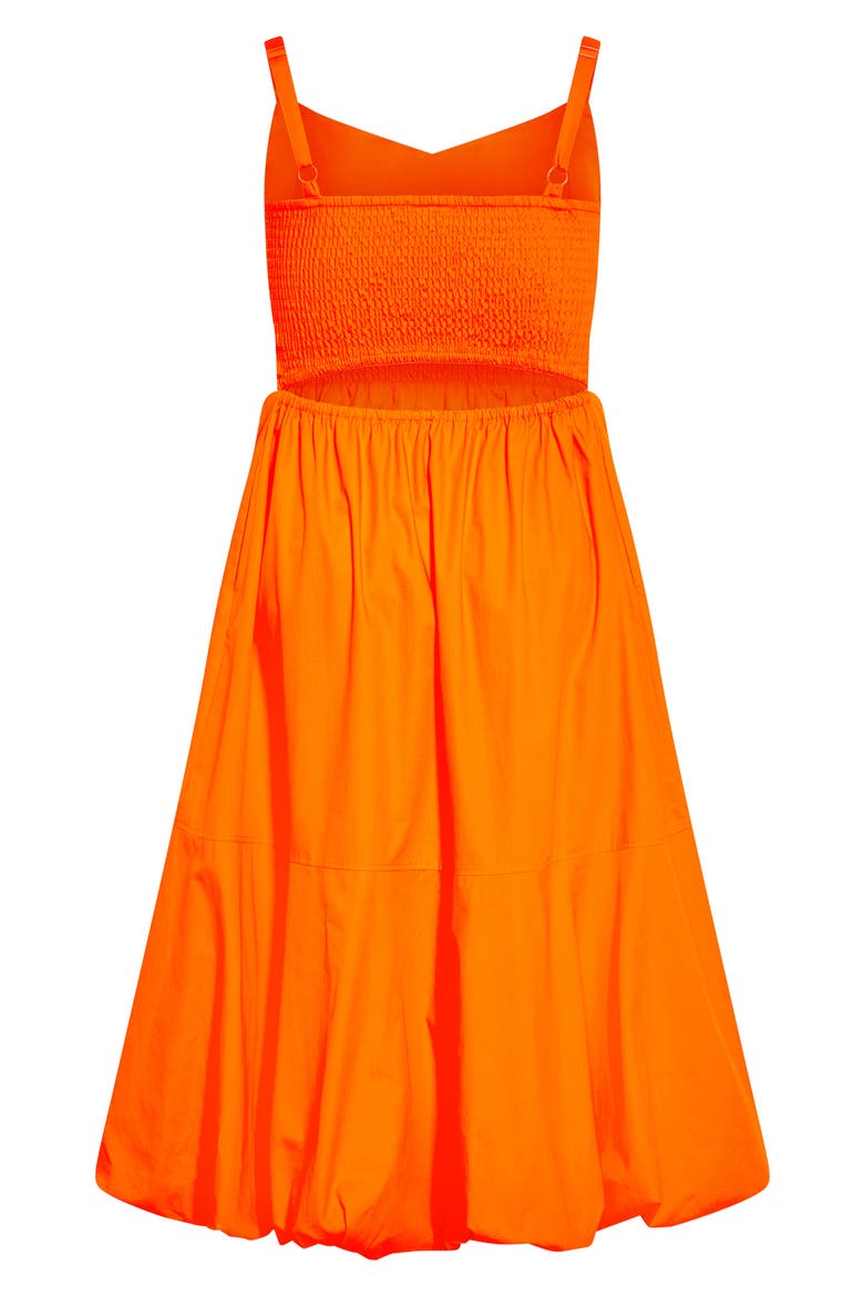 Eliza Bubble Hem Cotton Maxi Dress, Alternate, color, ORANGE FIZZ