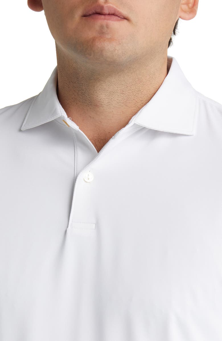 Peter Millar Crown Crafted Solid Short Sleeve Performance Polo, Alternate, color, White