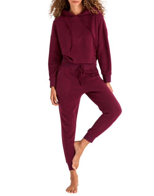 Adore Me Davinia Hoodie And Joggers Set In Red