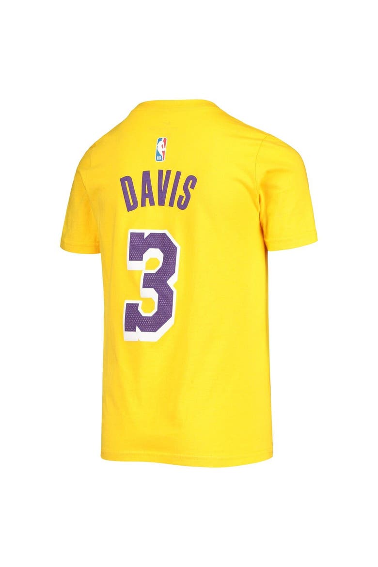 Youth Nike Anthony Davis Gold Los Angeles Lakers Name & Number T-Shirt, Alternate, color, Gold