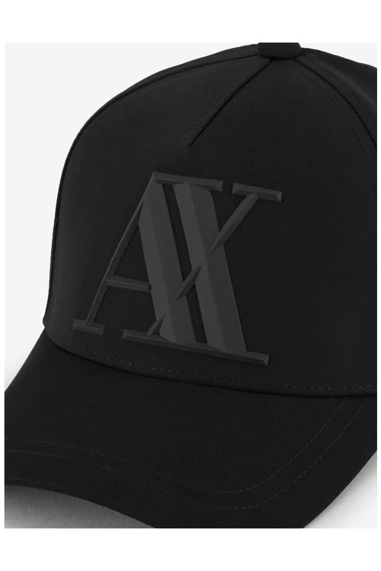 Rubber Logo Baseball Cap, Alternate, color, BLACK