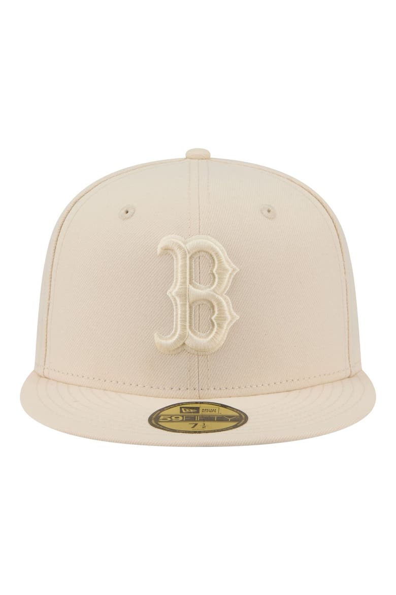 Men's New Era Cream Boston Red Sox Color Pack 59FIFTY Fitted Hat, Alternate, color, Cream
