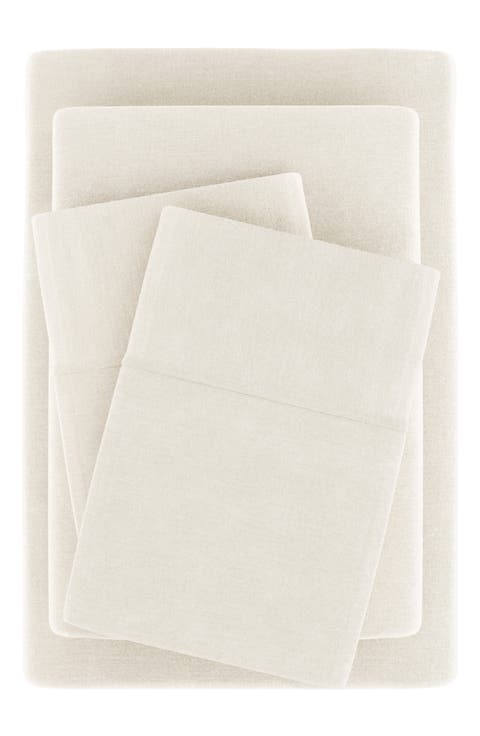 Luxury 4-Piece Rayon & Linen Blend Bed Sheet Set