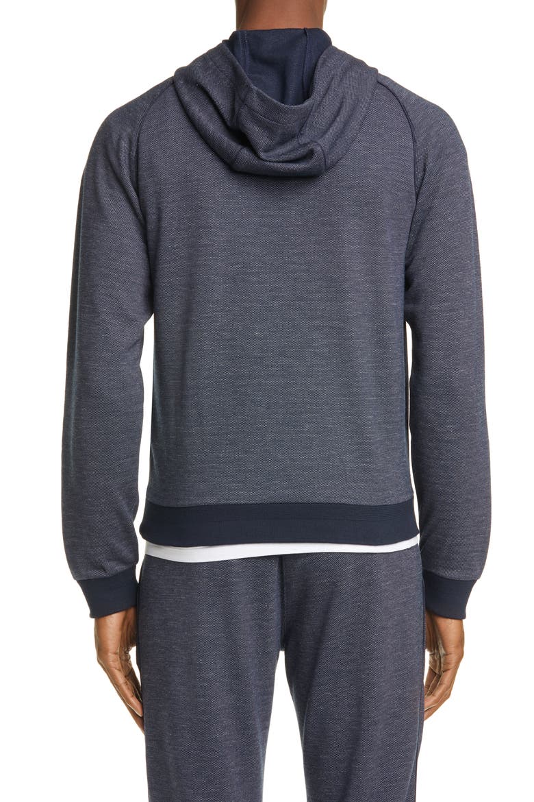 Cotton Blend Hoodie, Alternate, color, NAVY