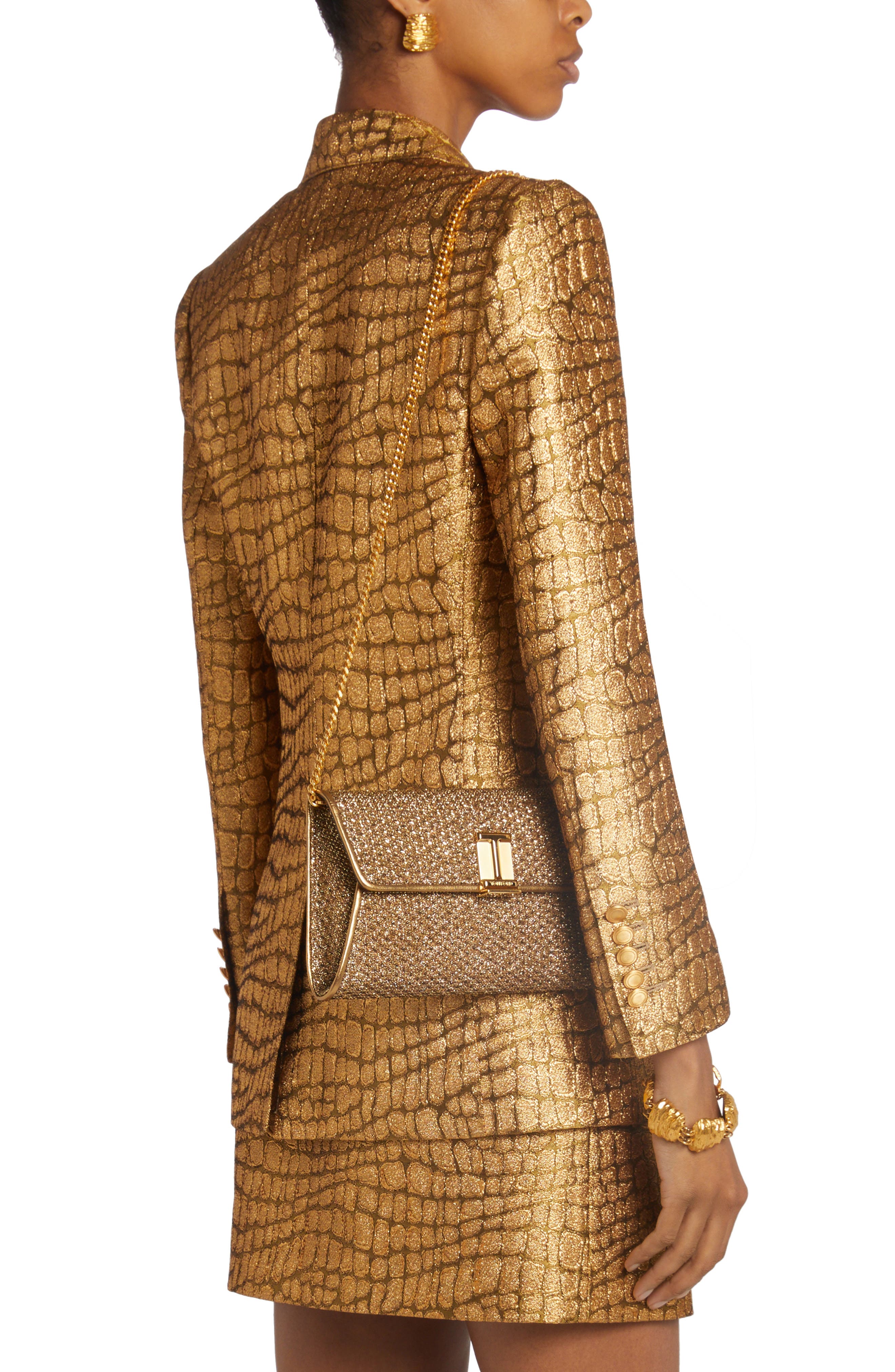 TOM FORD Nobile Textured Fabric Clutch, Alternate, color, 