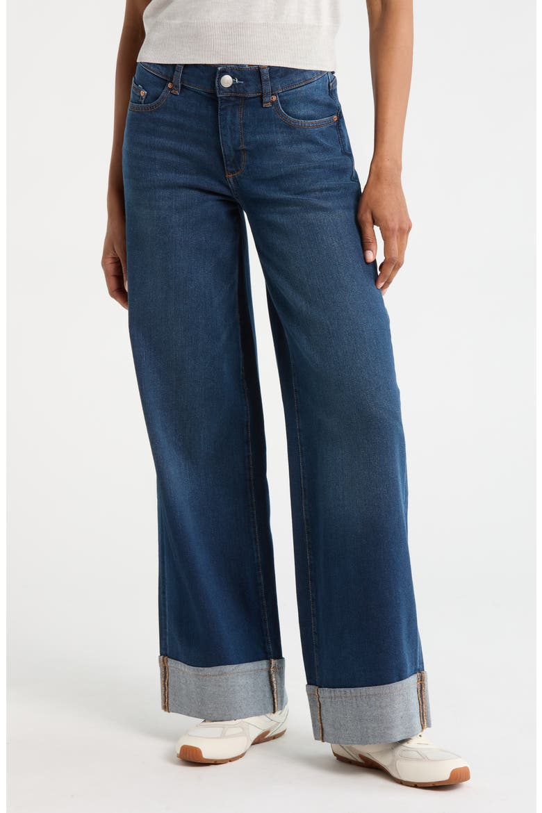 Hepburn High Waist Wide Leg Jeans, Main, color, BOARDWALK CUFFED