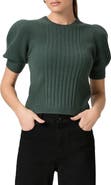 PAIGE Kato Puff Short Sleeve Cashmere Sweater